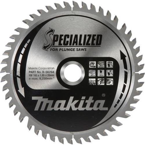 Thumbnail - Makita B-56764 Kreissägeblatt 165 x 20 mm Zähneanzahl: 48 1 St.
