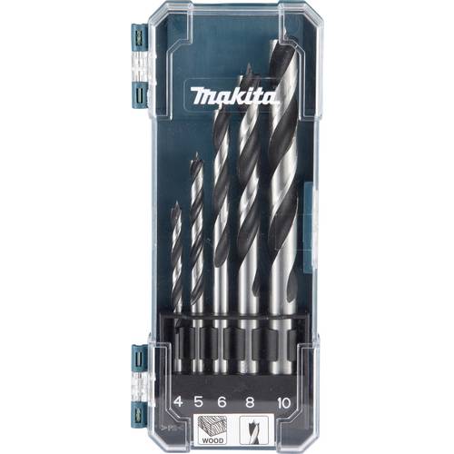 Thumbnail - Makita D-72861 Holz-Spiralbohrer-Set 4.0 mm, 5.0 mm, 6.0 mm, 8.0 mm, 10.0 mm 1 St.