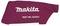 Staubfangbeutel einer Makita-Maschine, rot, mit weißer Aufschrift 'Makita' und 'PART NO. 122321-1'.