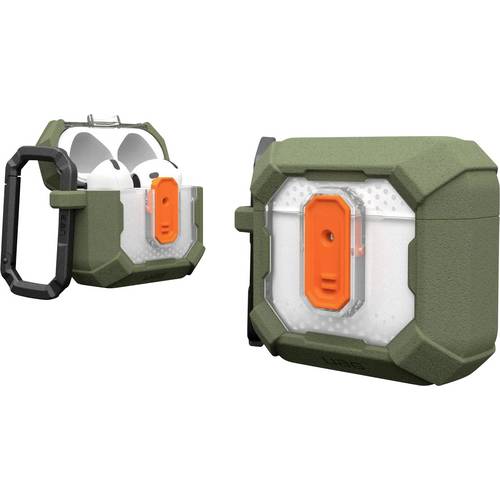 Urban Armor Gear Plasma Schutzhülle für Ladecase Apple AirPods (Gen. 4) Oliv-Drab, Transparent