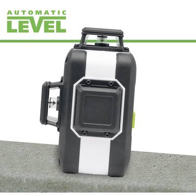 'Automatic Level' Tragetasche in Schwarz und Weiß auf Betonuntergrund.