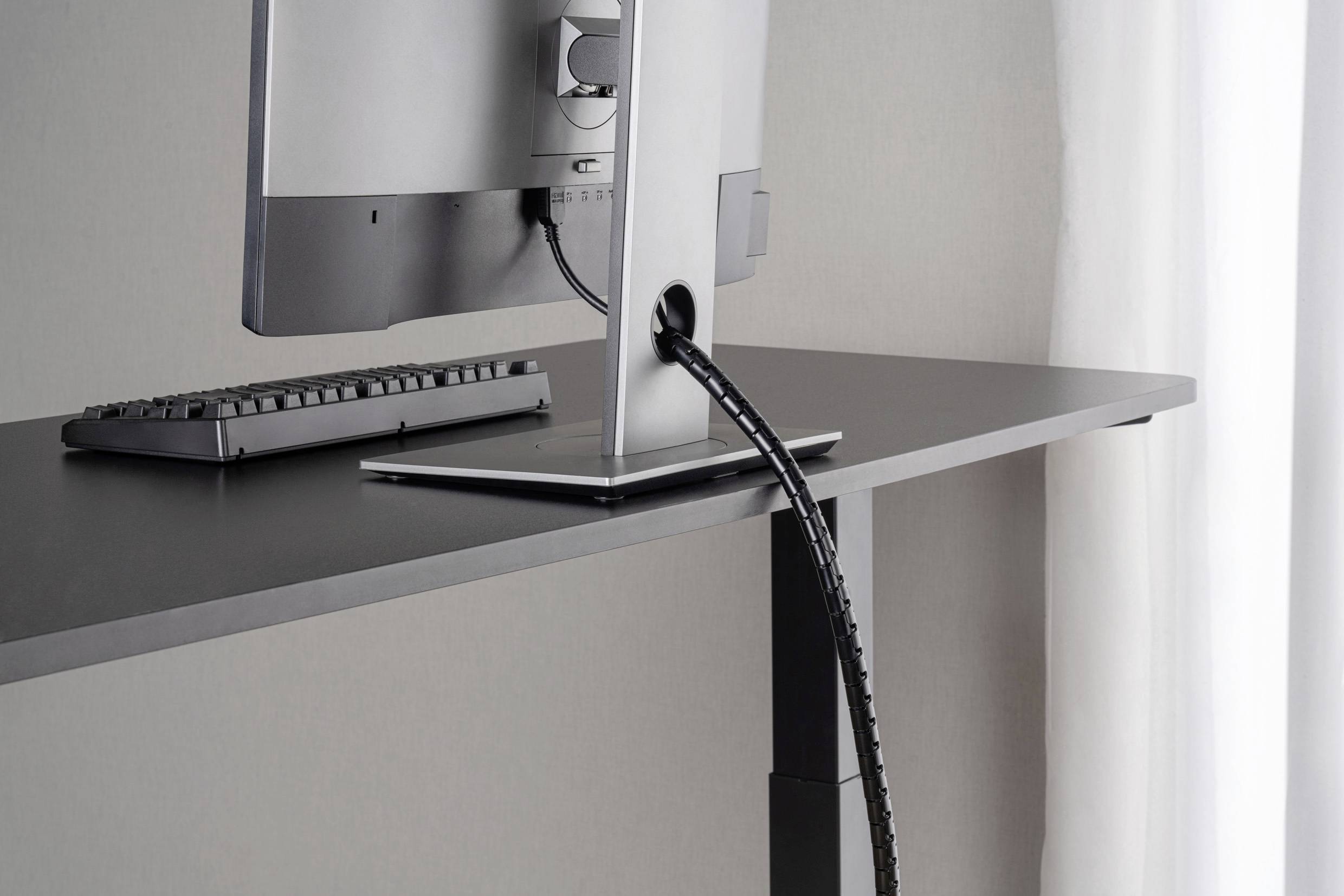 SpeaKa Professional Kabel-Bündelschlauch Polyurethan (PE) Schwarz flexibel (Ø x L) 15 mm x 1 m 1 St. SP-13402964-8