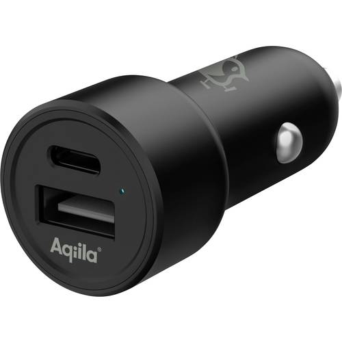 Aqiila CC2 Ladeadapter 32 W 1x USB-A, 1x USB-C® Quick Charge 3.0, USB PD Schwarz KFZ, LKW USB Power Delivery (USB-PD), S...
