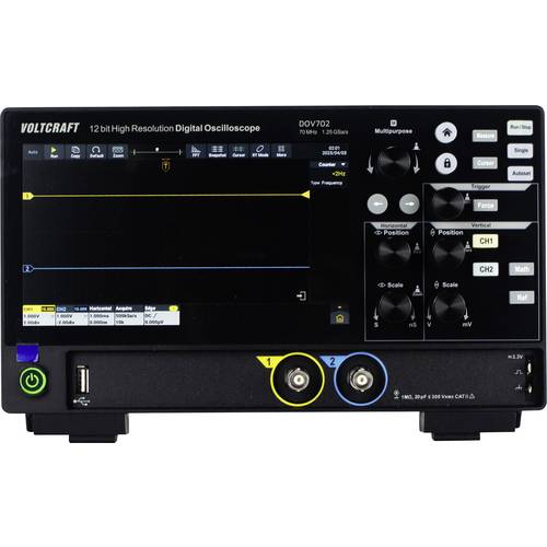 VOLTCRAFT DOV702 Digital-Oszilloskop 70 MHz 2-Kanal 1.25 GSa/s 50 Mpts 12 Bit Digital-Speicher (DSO) 1 St.