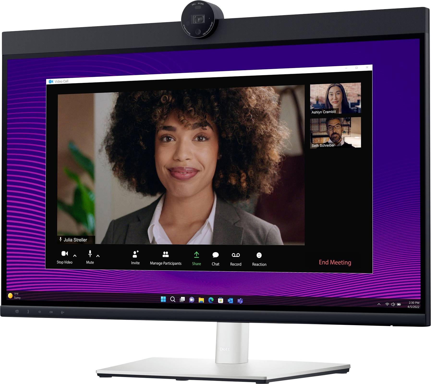 Dell P2724DEB Conferencing LED-Monitor EEK F (A - G) 68.6 cm (27 Zoll) 2560 x 1440 Pixel 16:9 5 ms HDMI®, DisplayPort, U