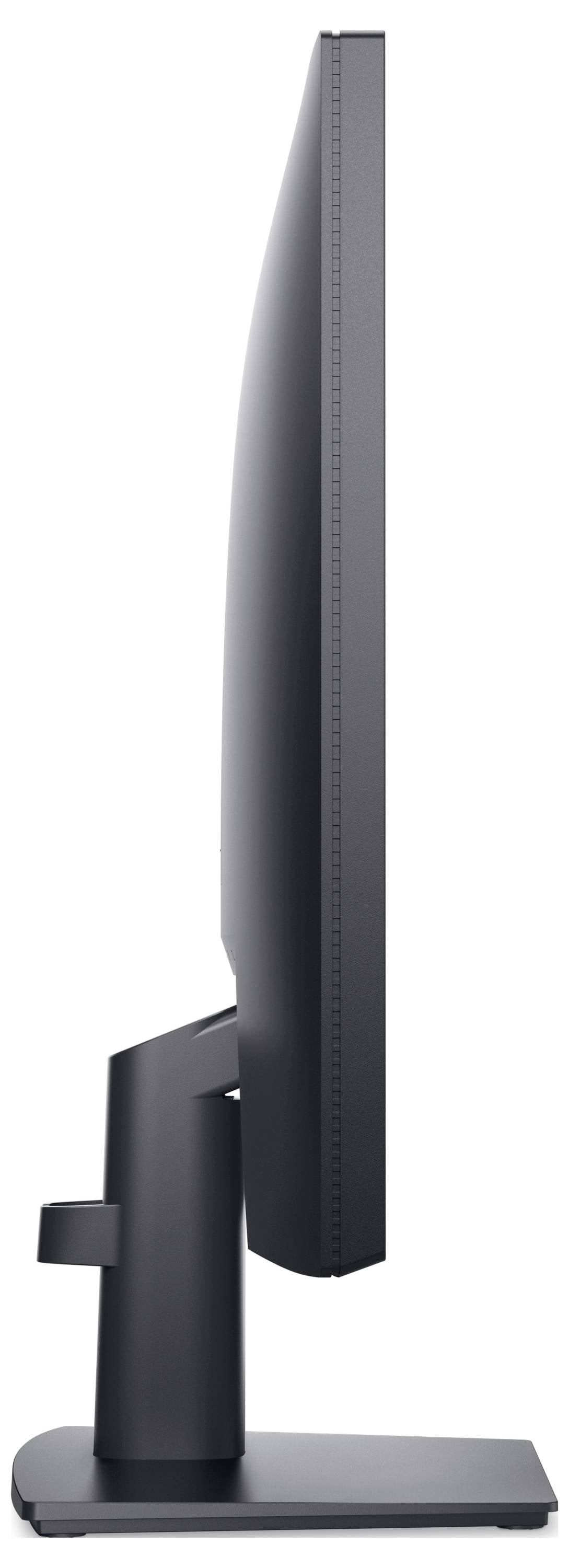 'Schlanker Computermonitor in Seitenansicht, auf einem schwenkbaren Standfuß montiert, zeigt modernes und platzsparendes Design.'