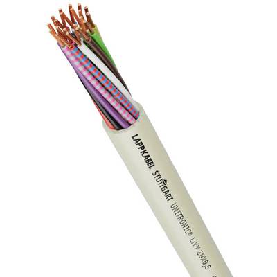 Mehradriges Kabel mit sichtbaren Kupferdrähten, bedruckt mit 'Lapp Kabel Stuttgart UNITRONIC LIYY 3x0.25'.