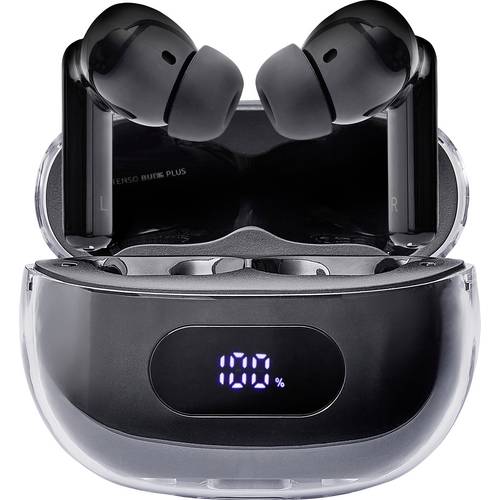 Intenso Buds Plus T310AE schwarz In Ear Headset Bluetooth® Stereo Schwarz Noise Cancelling Ladecase, Batterieladeanzeige...