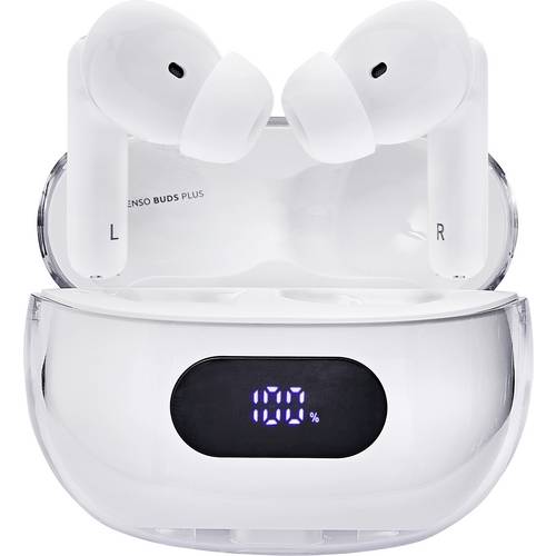 Intenso Buds Plus T312AE weiß In Ear Headset Bluetooth® Stereo Weiß Noise Cancelling Handy