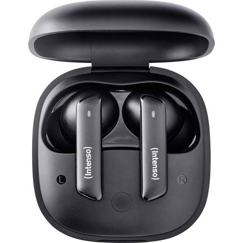 Intenso Buds Pro T500HAE schwarz In Ear Kopfhörer Bluetooth® Schwarz Noise Cancelling Wasserabweisend Handy