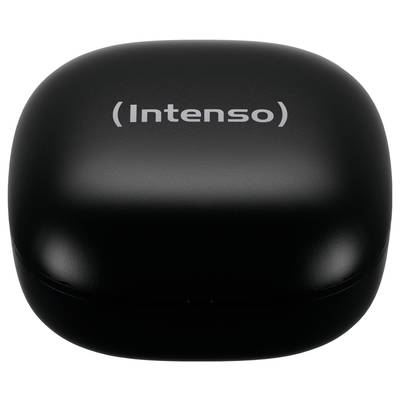 Schwarzes Etui mit der Aufschrift 'Intenso' auf der Oberseite.