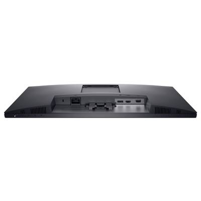 Rückseite eines Computerbildschirms mit verschiedenen Anschlussmöglichkeiten, darunter HDMI- und DisplayPort-Anschlüsse.