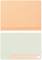 Eine Tablet-Schutzhülle in zwei Ansichten: eine orangefarbene Vorderseite und eine beige Rückseite mit Kameraaussparungen.