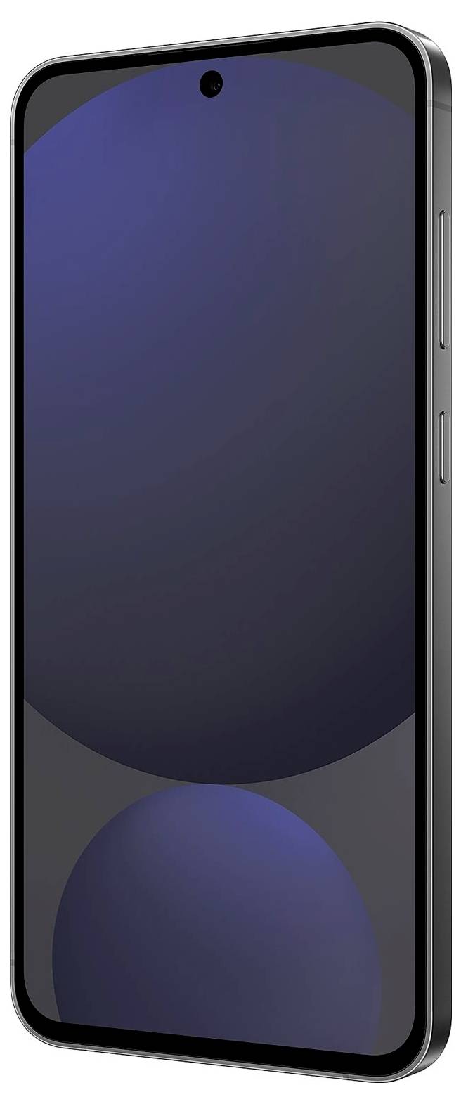 Ein modernes Smartphone mit großem Display und seitlichen Tasten, in schlankem Design.