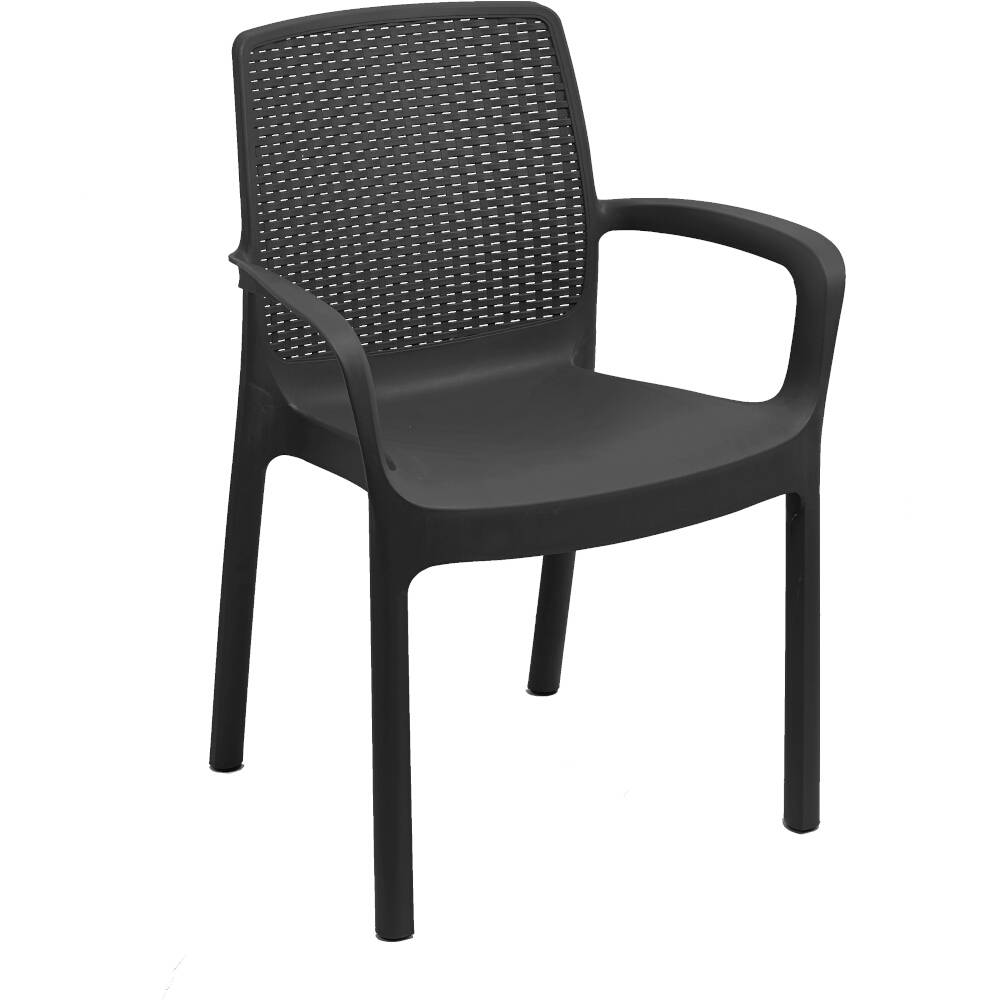 Progarden 1630 Gartenstuhl Kunststoff Anthrazit