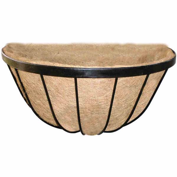 Siena Garden Wrought J58090 Wandampel Stahl, Kokos Schwarz, Natur
