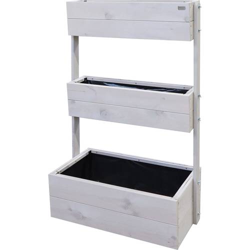 Siena Garden Lio 99706 Pflanzkasten Kiefernholz, Folie Grau