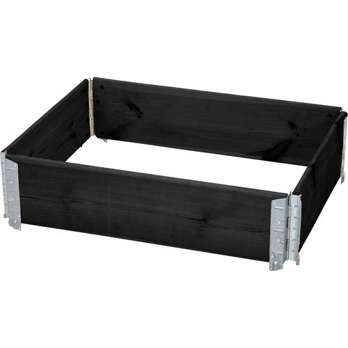 Siena Garden R08001-4BK-GBX Hochbeet stapelbar 80 x 60 x 19,5 cm, schwarz 1 St.