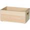 Holzkiste aus hellem Holz mit Griffen an den Seiten, ideal zum Aufbewahren und Transportieren von Gegenständen.