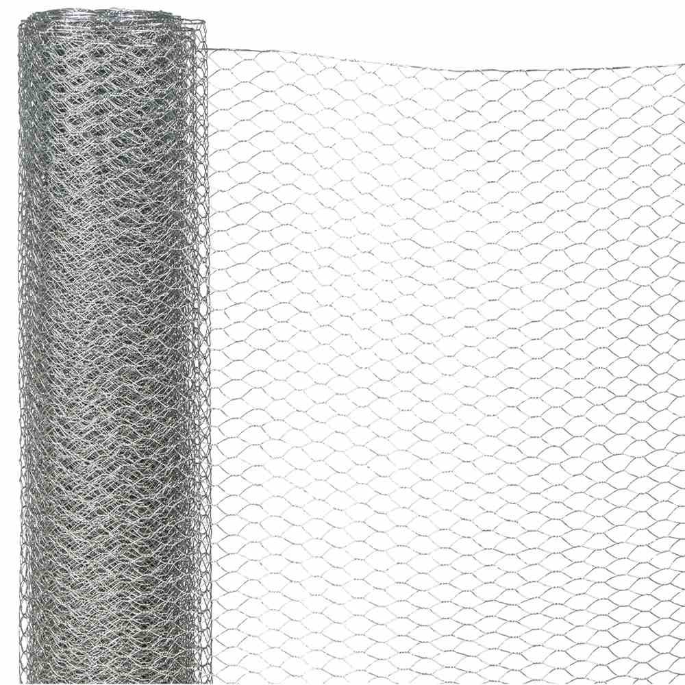 Rolle aus feinem Maschendraht mit sechseckigem Muster, geeignet für Garten- oder Bauprojekte.