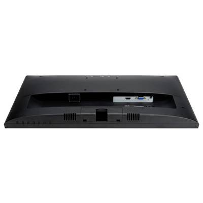 Rückseite eines Monitors mit Anschlüssen: HDMI, VGA und Stromanschluss.