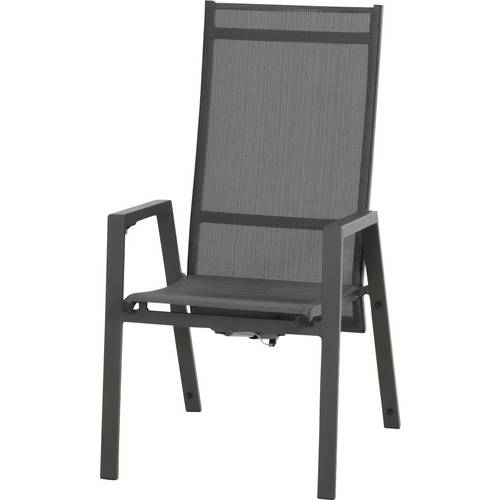 Siena Garden Savona L18212 Gartenstuhl Aluminium Anthrazit (matt), Schwarz, Silber