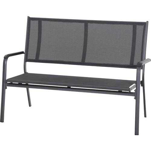 Siena Garden Tesoro M29539 Gartenbank Aluminium, Kunststoff Anthrazit (matt), Schwarz, Silber