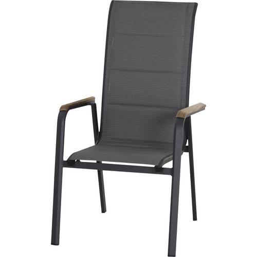 Siena Garden Tesoro N40080 Gartenstuhl Aluminium, Teakholz Anthrazit (matt), Grau, Natur