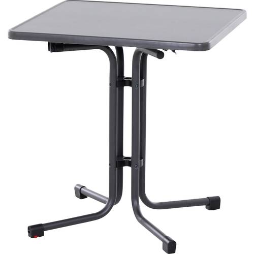 Siena Garden N47120 Gartentisch Stahl, Melamin Anthrazit (matt), Schiefer, Antik