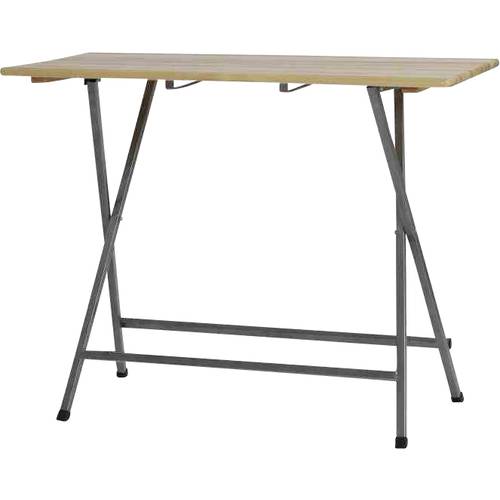 FUNSTAR 101739 Gartentisch Stahl, Kiefernholz Grau, Natur