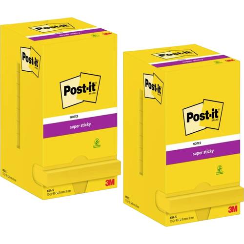 Post-it Haftnotiz 654SSCYP12+12 76 mm x 76 mm Gelb 24 St.