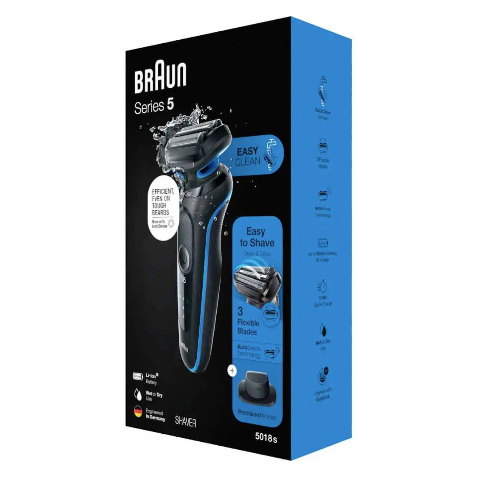 Series 5 51-B1200S, Folienschaber, Blau, Tasten, LED, Akku, Lithium-Ion (Li-Ion)-3