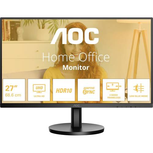 Thumbnail - AOC Basic-line U27B3M LED-Monitor EEK F (A - G) 68.6 cm (27 Zoll) 3840 x 2160 Pixel 16:9 4 ms HDMI®, DisplayPort, Kopfhö...