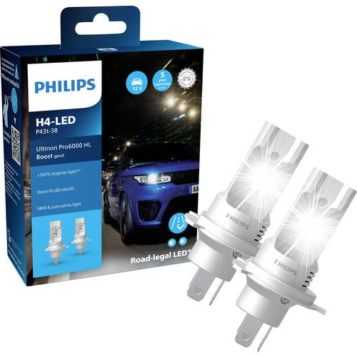 Philips Automotive 11342U60B2X2 LED Leuchtmittel Ultinon Pro6000 H4 12 V