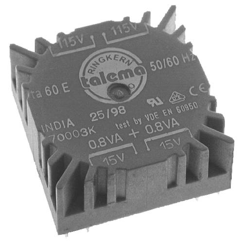 Talema 70000K Printtransformator 2 x 115 V 2 x 7 V 1.6 VA 114 mA