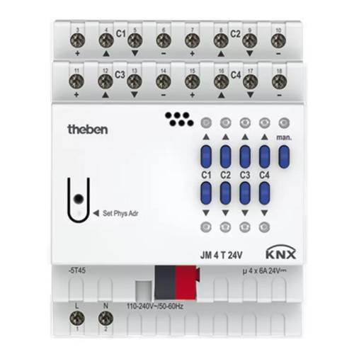 Theben 4940260 Jalousieaktor JM 4 T 24V KNX