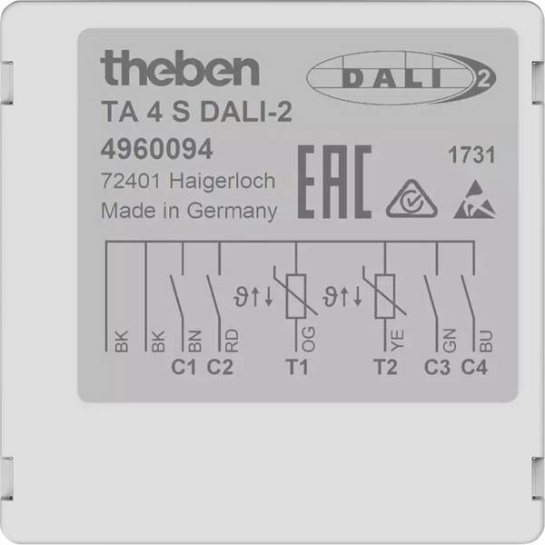 Theben DALI 4960094 Schnittstelle TA 4 S DALI-2
