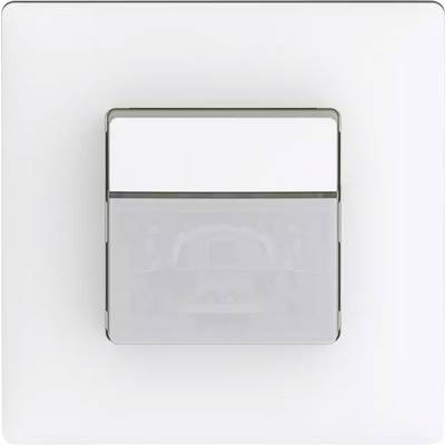Ein quadratischer, weißer Wandschalter mit einem zentral platzierten Sensorfeld. Geeignet für die Steuerung von Licht oder Geräten.