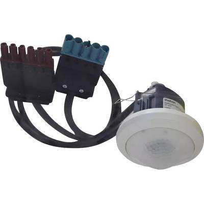 Elektrischer Bewegungsmelder mit rundem Sensor und langem Kabel, geeignet zur Erkennung von Bewegungen zur Lichtsteuerung.