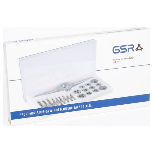 GSR 00708120 Gewindeschneidsatz 31teilig HSS-G metrisch M1 - M2.6