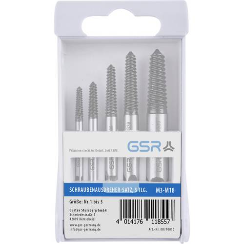 GSR 00710010 Schraubenausdreher-Set M3 - M18
