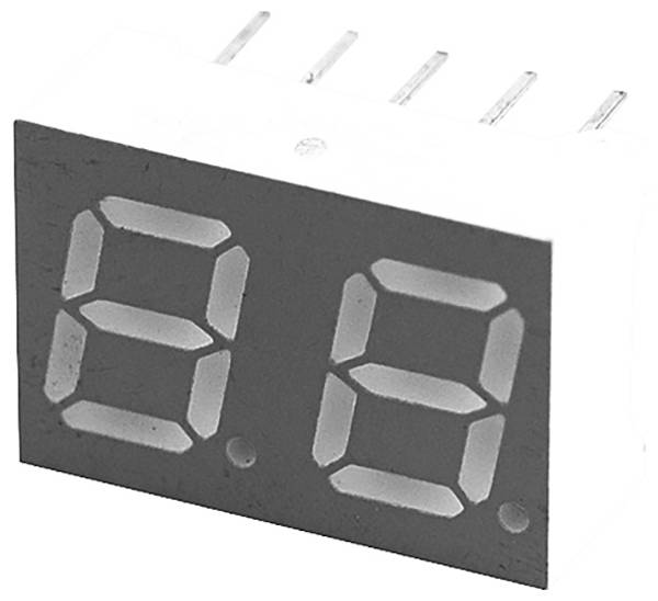 Lite-On 7-Segment-Anzeige Rot  7 mm 1.7 V Ziffernanzahl: 2