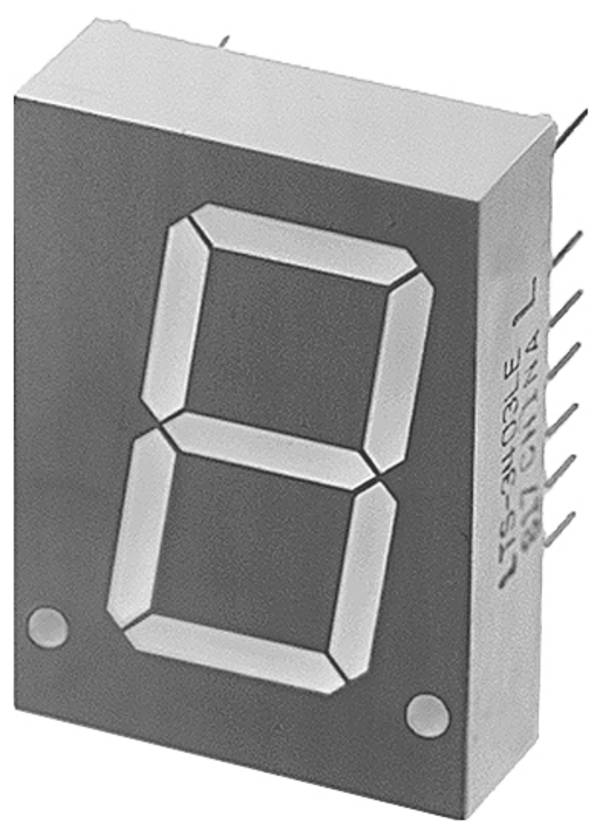 Lite-On 7-Segment-Anzeige Rot, Orange  20.32 mm 2 V Ziffernanzahl: 1