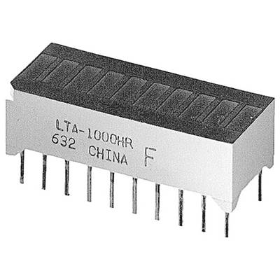 Ein elektronisches Bauteil mit der Aufschrift 'LTA-1000HR 632 CHINA F' und mehreren Metallpins, wahrscheinlich ein LED-Displaymodul.
