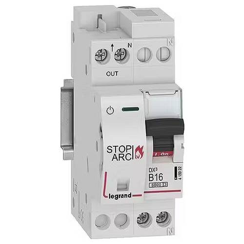 Legrand 415922 DX3 AFDD Brandschutzschalter mit LS-Schalter B16 A, 1P+NR, 6kA, 230VAC, 2TE Brandschutzschalter