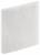 Ein weißes, leeres quadratisches Buch oder Notizbuch mit einer harten, glatten Oberfläche, im 90-Grad-Winkel positioniert.
