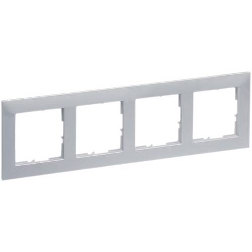 Legrand 765274 SEANO 4-fach Rahmen in der Farbausführung Aluminium lackiert