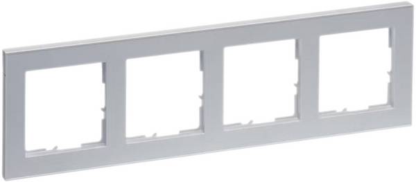 Legrand 765284 SEANO+4-fach Rahmen in der Farbausführung Aluminium lackiert