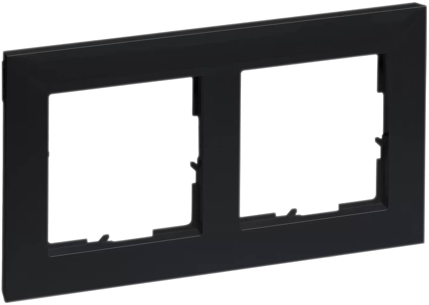 Legrand 765372 SEANO 2-fach Rahmen in der Farbausführung Schwarz lackiert