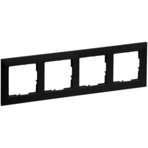 Legrand 765374 SEANO 4-fach Rahmen in der Farbausführung Schwarz lackiert